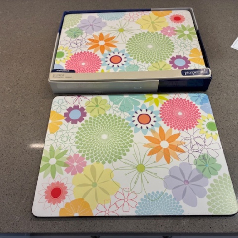 Pimpernel for Portmeirion Crazy Daisy Set of 6 Placemats – New in Box!